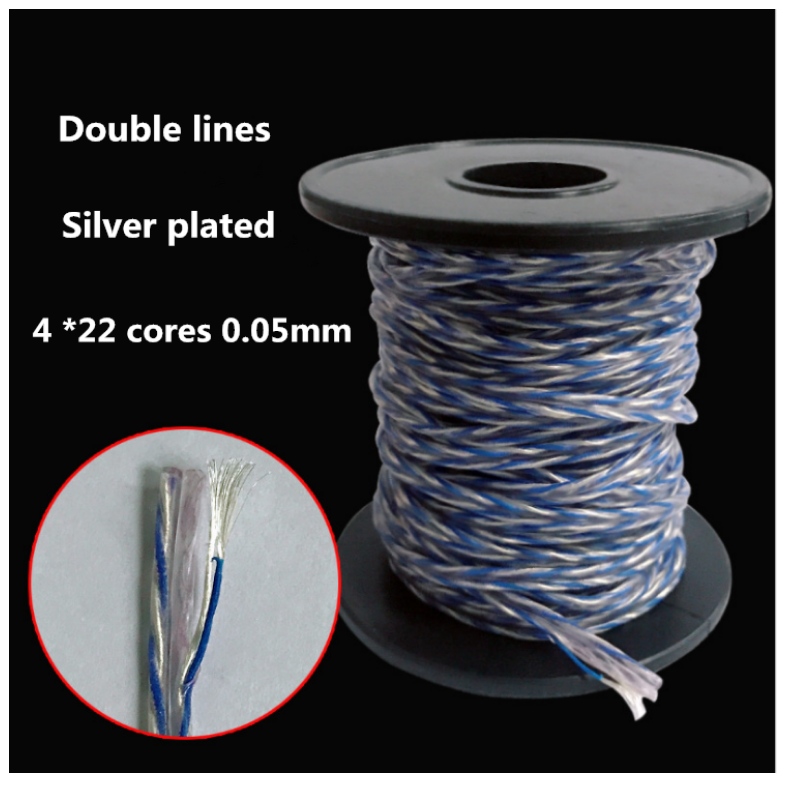 4 Các sợi dây thừng cao có dễ thay đổi Số bạc và màu xanh có sẵn dây tai nghe